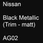 Preview: Nissan, Black Metallic (Trim - matt), AG02.